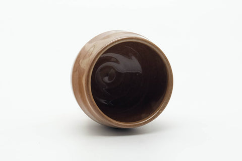 Tezumi — Japanese Teacup - Beige Milky Drip-Glazed Hagi-yaki Yunomi - 180ml — three-quarter view