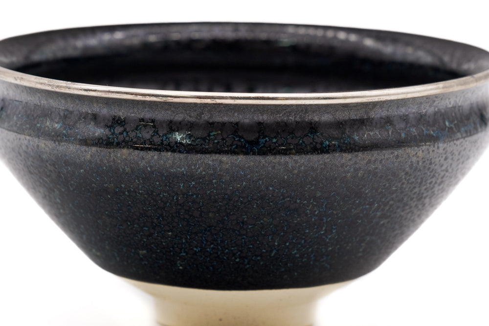 Japanese Matcha Bowl - 田中香泉 Tanaka Kōsen - Kyo-yaki Yuteki Tenmoku Chawan - 270ml