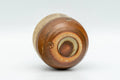 Tezumi — Japanese Teacup - Small Brown Ash-Glazed Guinomi - 50ml — top-down view of the interior