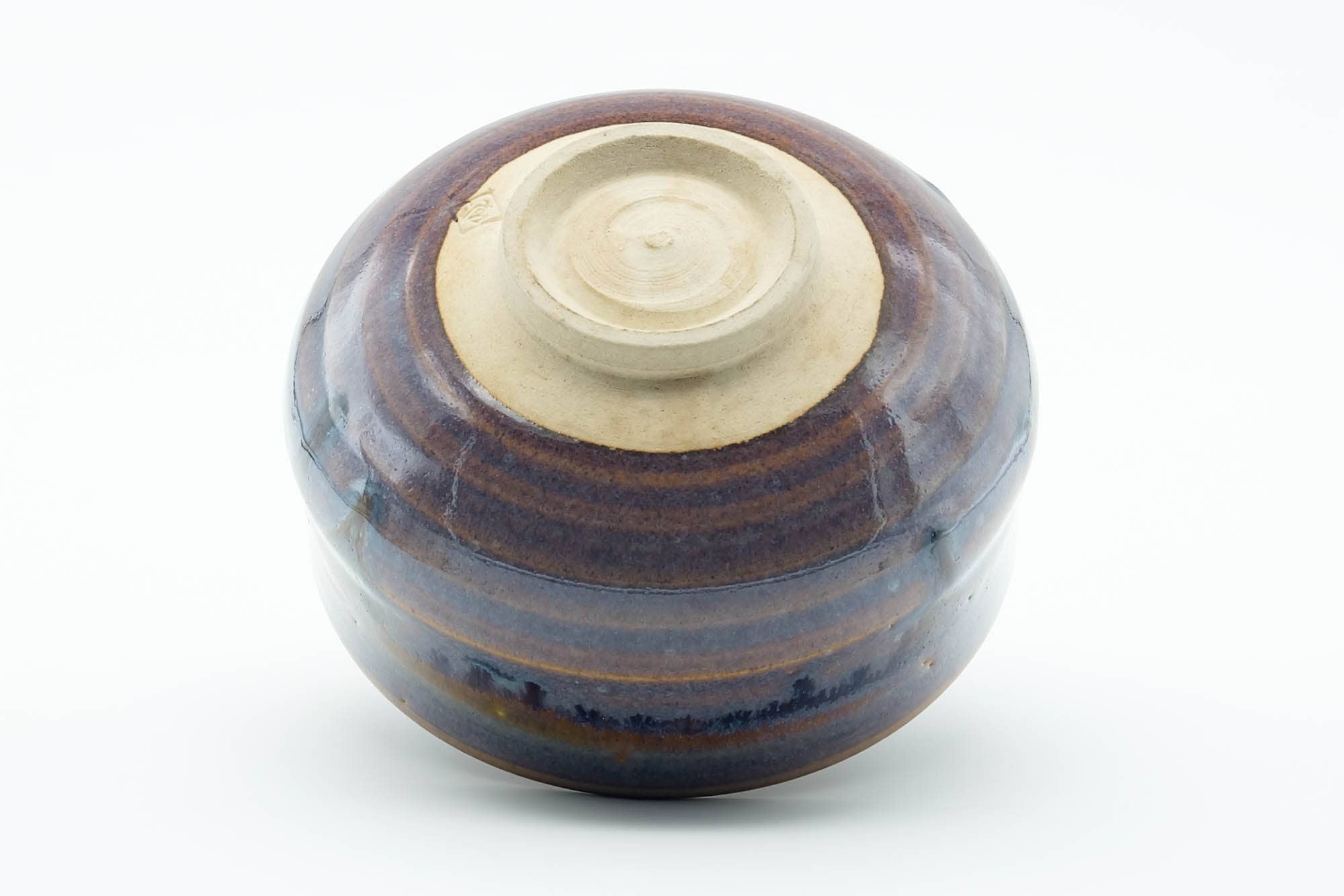 Japanese Matcha Bowl - Blue Purple Drip-Glazed Chawan - 300ml