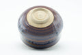 Tezumi — Japanese Matcha Bowl - Blue Purple Drip-Glazed Chawan - 300ml — top-down view of the interior