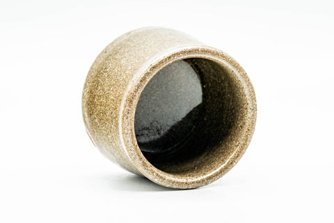 Japanese Teacup - Brown Speckled Curled Lip Guinomi - 60ml