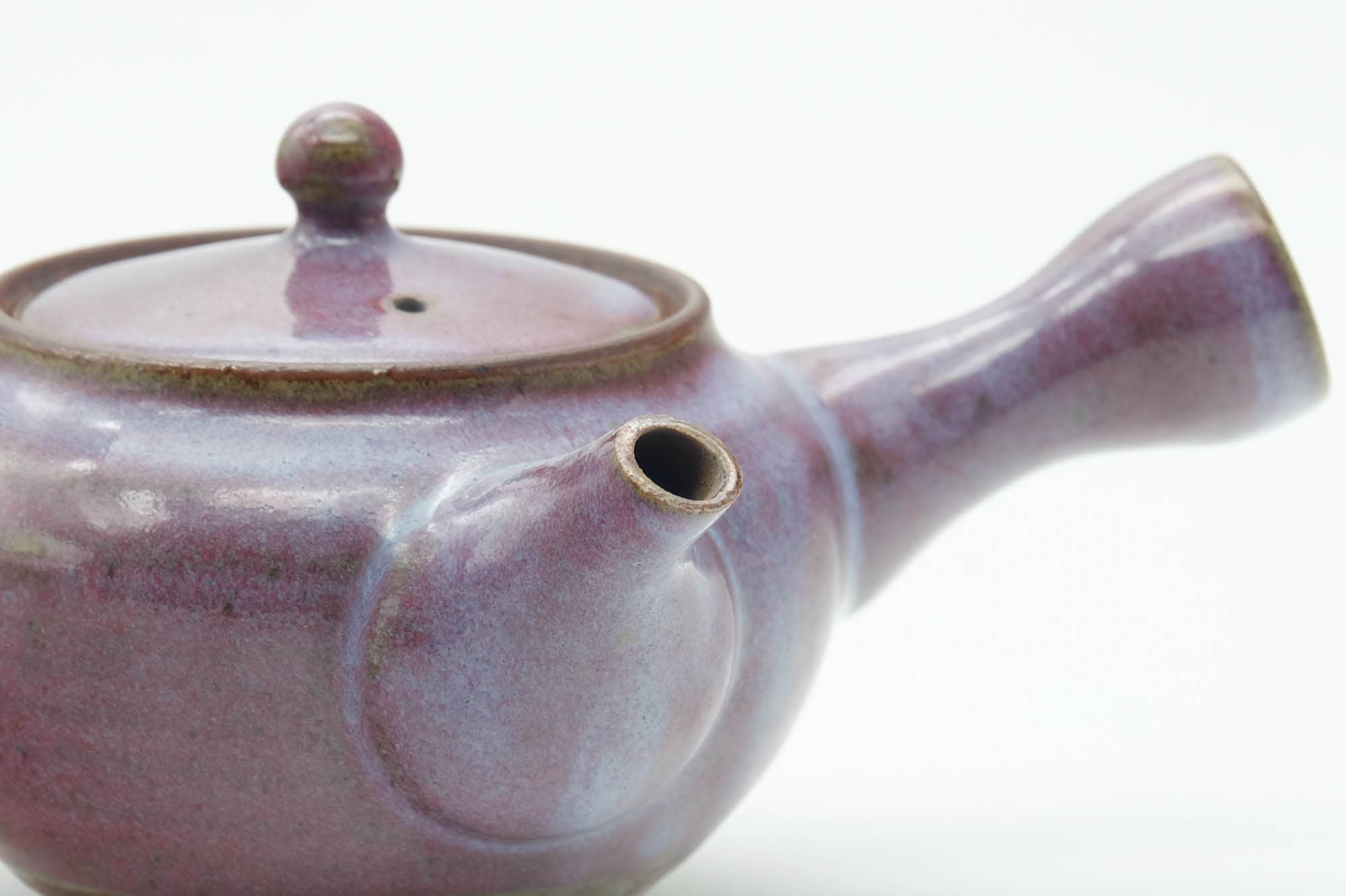 Japanese Kyusu - Purple Milky Glazed Ceramic Filter Teapot - 200ml