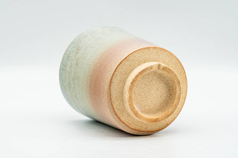 Japanese Teacup - Beige Pink Gohonte Spiraling Hagi-yaki Yunomi - 150ml