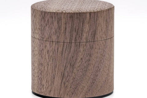 Walnut Wood Veneer Tea Canister - 100g