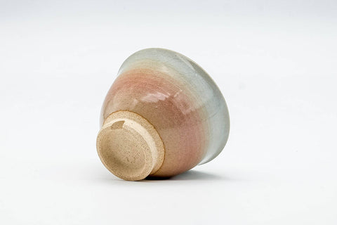 Japanese Teacup - 天鵬山 Tsubaki Kiln - Beige Pink Glazed Hagi-yaki Yunomi - 130ml