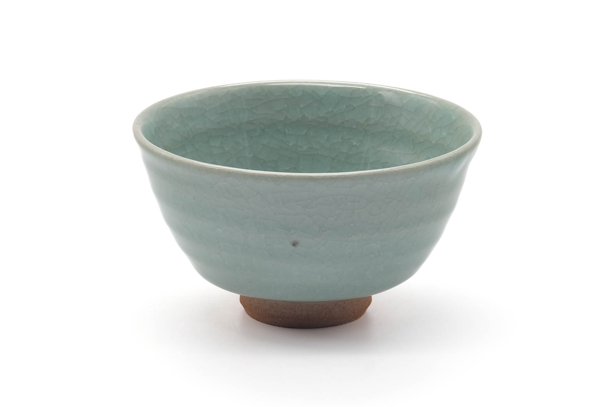 Japanese Matcha Bowl - Green Celadon Glazed Komogai-nari Chawan - 400ml