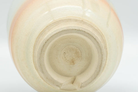 Japanese Teacup - Bamboo Engraved Peach Hagi-yaki Yunomi - 150ml