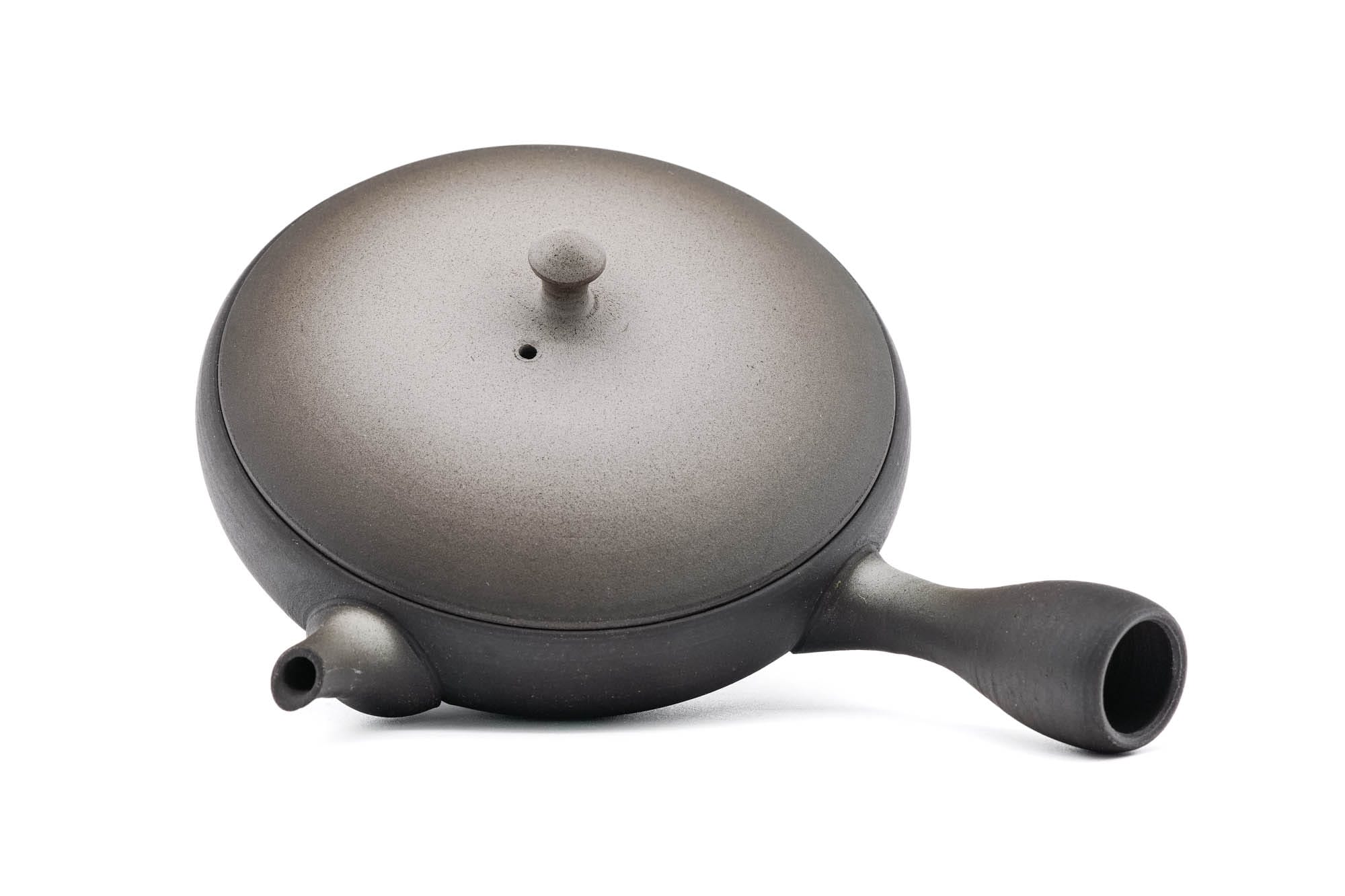 Japanese Kyusu - 前川淳蔵 Junzō Maekawa - Grey Gradient Tokoname-yaki Flat Teapot - 100ml