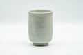 Japanese Teacup - Grey Glazed Yunomi - 140ml - front view, cup upright