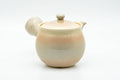 Tezumi — Japanese Kyusu - Beige Pink Glazed Hagi-yaki Do-ake Teapot - 220ml — three-quarter view from the opposite side
