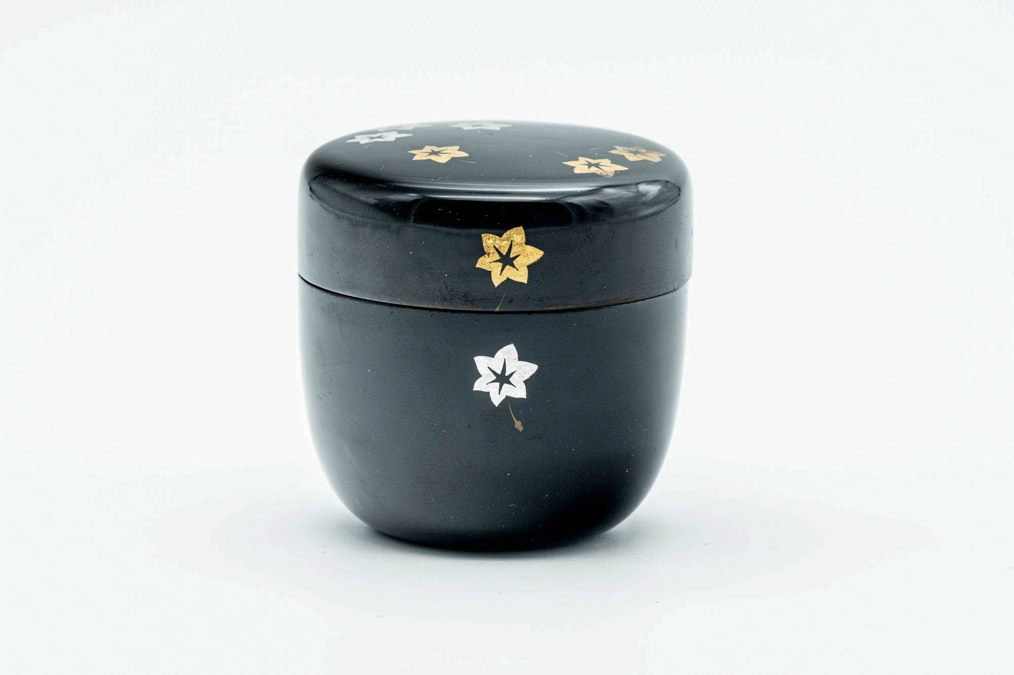Japanese Natsume - 水仙 Daffodil Suisen Black Lacquered Matcha Tea Caddy - 65ml