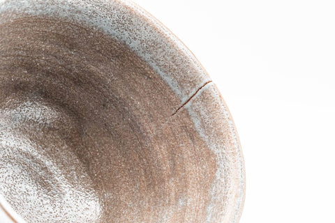 Japanese Matcha Bowl - Milky Blue Grey Wabi Chawan - 250ml