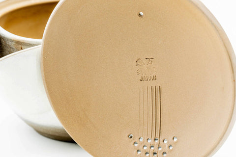 Japanese Kyusu - White Glazed Ceramic Filter Teapot - 340ml