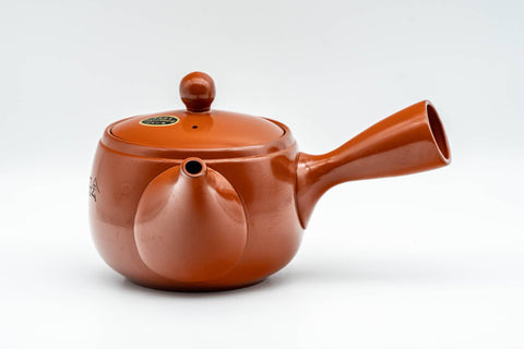 Japanese Kyusu - Calligraphy Engraved Tokoname-yaki Mesh Teapot - 300ml - Tezumi