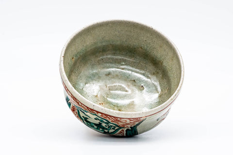 Japanese Matcha Bowl - 渋草柳三 Ryuzou Shibukusa - Floral Temple Shibukusa-yaki Chawan - 375ml