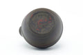 Tezumi — Japanese Katakuchi - Dark Green Nerikomi Handleless Yuzamashi - 205ml — inverted showing the foot ring