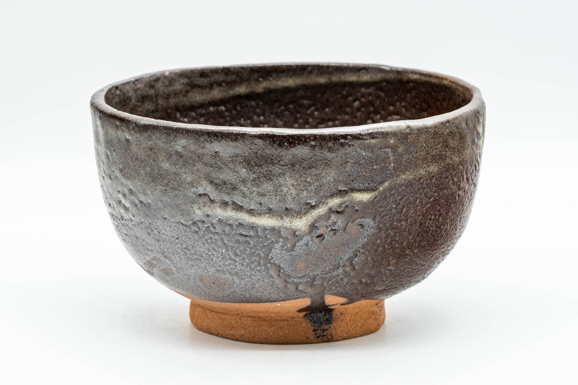 Japanese Matcha Bowl - 久 Matte Brown Textured Wabi-Sabi Chawan - 300ml