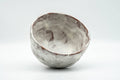 Tezumi — Japanese Matcha Bowl - Milky White Glazed Abstract Chawan - 250ml — three-quarter view