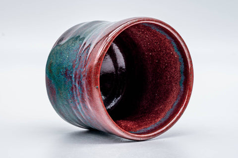 Japanese Matcha Bowl - Blue Purple Hare's Fur Glazed Kyo-yaki Winter Chawan - 250ml