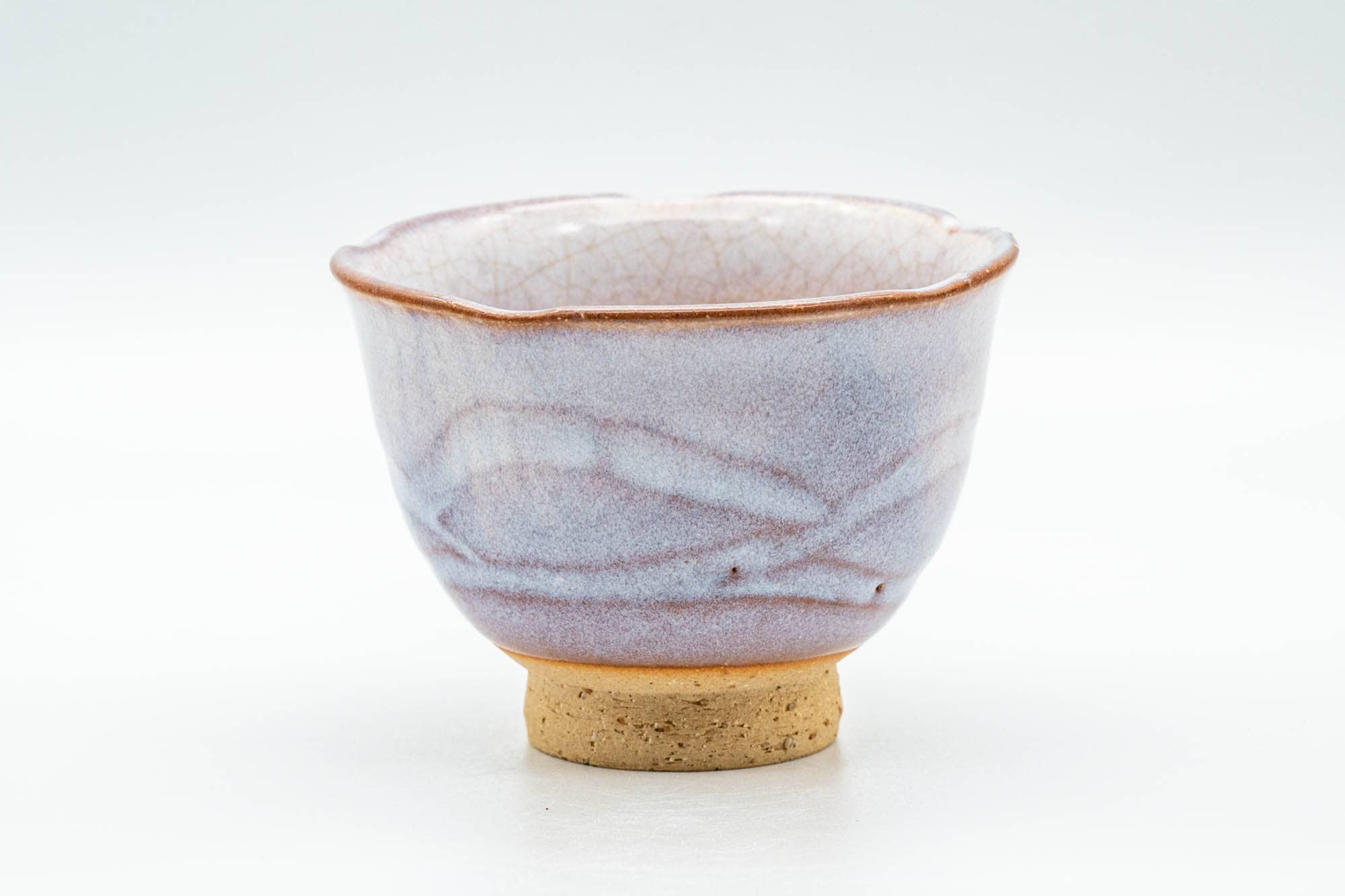 Japanese Teacup - 天鵬山 Tsubaki Kiln 椿窯 Purple Glazed Hagi-Yaki Yunomi - 140ml