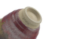 Tezumi — Japanese Teacup - Red Yellow Drip-Glazed Yunomi - 90ml — inverted showing the foot ring