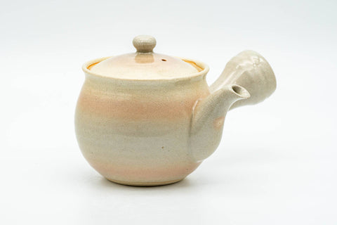Japanese Kyusu - Beige Pink Glazed Hagi-yaki Do-ake Teapot - 220ml - Tezumi