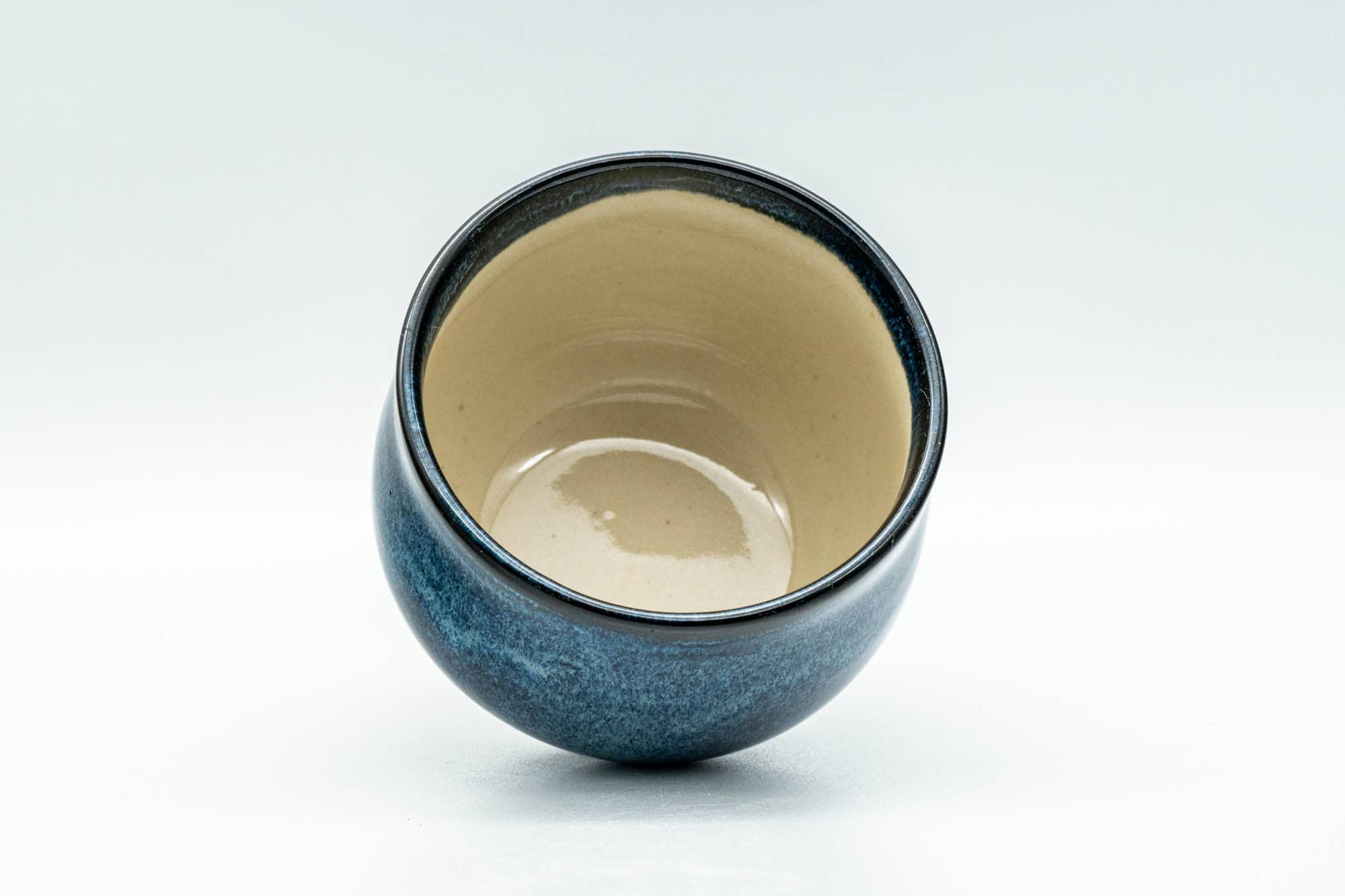 Japanese Teacups - Set of 5 Blue Hare's Fur Glazed Yunomi - 120ml
