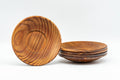 Japanese Chataku - Set of 5 Classic Wooden Tea Saucers - Tezumi