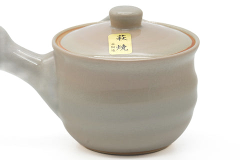 Tezumi — Japanese Tea Set - Classic Hagi Kyusu Teapot with 5 Yunomi Teacups — closeup of a single piece