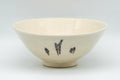 Japanese Matcha Bowl - Long Grass White Shino Glazed Hira-gata Summer Chawan - 150ml - Tezumi