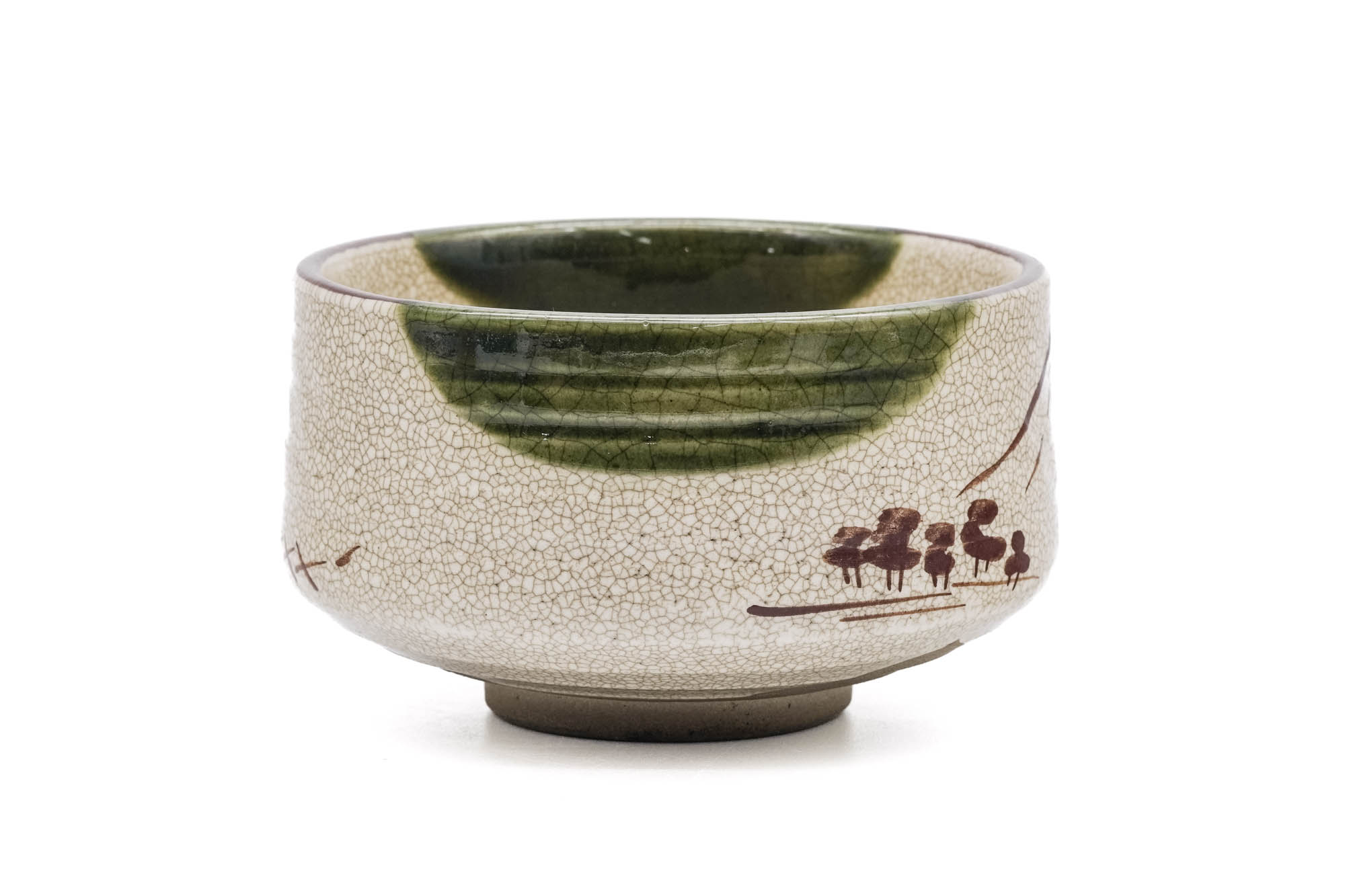 Mount Fuji Ao-Oribe Matcha Bowl - Thumbnail 2
