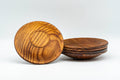 Japanese Chataku - Set of 5 Classic Wooden Tea Saucers - Tezumi