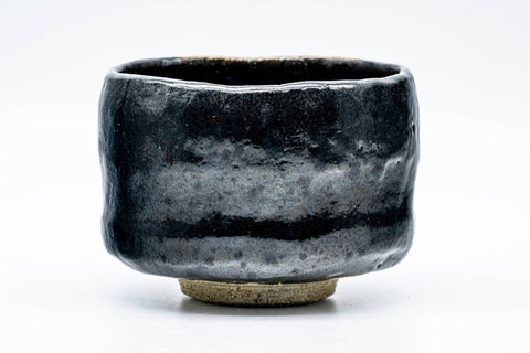 Japanese Matcha Bowl - 松楽窯 Shoraku Kiln - Ocean Cliffs Kuro-raku Chawan - 300ml
