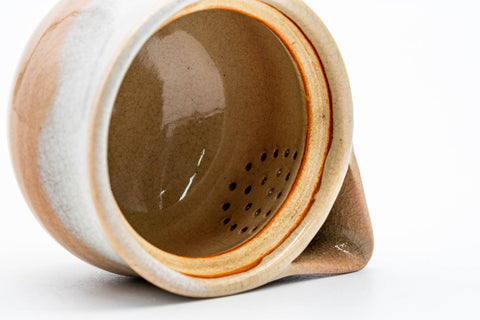 Japanese Houhin - 天鵬山 Tsubaki Kiln - Beige White Glazed Hagi-yaki Ceramic Teapot - 130ml