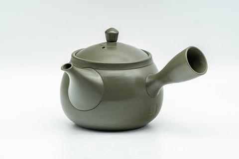 Japanese Kyusu - Gyokko Kiln 玉光 - Green Ryokudei Nerikomi Tokoname-yaki Debeso Teapot - 200ml - Tezumi