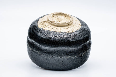 Japanese Matcha Bowl - Black Hand-Formed Undulating Raku-yaki Chawan - 300ml
