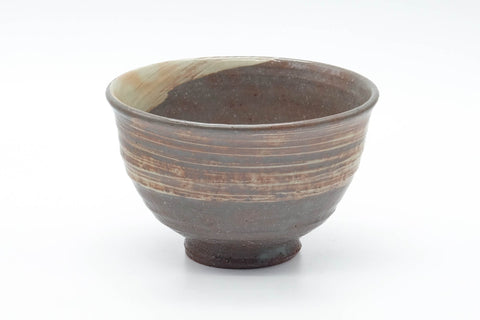 Japanese Matcha Bowl - Beige White Brush Glazed Kiyomizu Chawan - 425ml