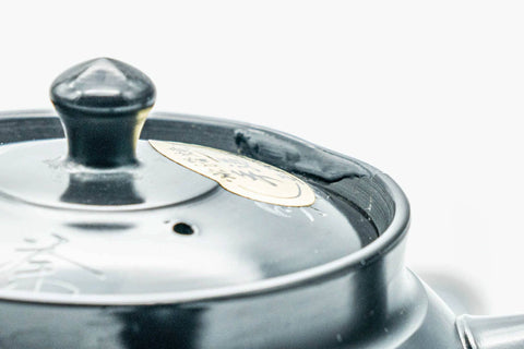 Japanese Kyusu - 玉光 Gyokko Kiln - Black Gold Kintsugi Kurodei Tokoname-yaki Teapot - 220ml