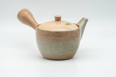 Japanese Kyusu - Beige Weathered Hagi-yaki Do-ake Teapot - 240ml - Tezumi