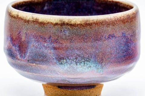 Japanese Matcha Bowl - 龍山 Tatsuyama - 里山窯 Satoyama Kiln - Yohen Cinnabar Glazed Chawan - 400ml