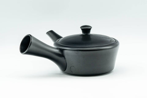 Japanese Kyusu - 高資 Takasuke Kiln - Black Kurodei Momiji Tokoname-yaki Debeso Teapot - 170ml