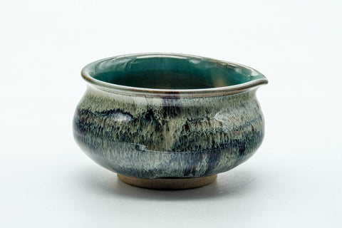 Japanese Katakuchi - Green Hare's Fur Drip-Glazed Water Cooler - 150ml