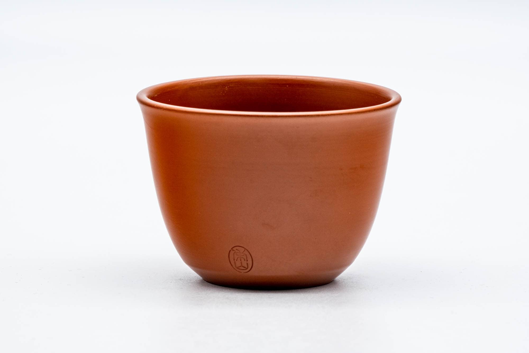 Japanese Teacup - Calligraphy Engraved Red Shudei Tokoname-yaki Yunomi - 130ml