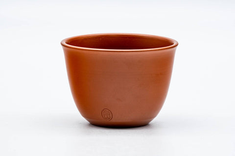 Japanese Teacup - Calligraphy Engraved Red Shudei Tokoname-yaki Yunomi - 130ml