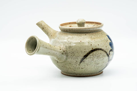 Japanese Kyusu - Blue Floral Karatsu-yaki Do-ake Teapot - 450ml - Tezumi
