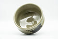 Tezumi — Japanese Matcha Bowl - Sage Celadon Glazed Abstract Chawan - 400ml — three-quarter view