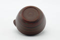 Tezumi — Japanese Katakuchi - Red Nerikomi Tokoname Handleless Yuzamashi - 235ml — inverted showing the foot ring