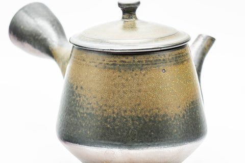 Japanese Kyusu - Fujii Ikkyuu 藤井一休 - Ash Glazed Yohen Banko-yaki Debeso Teapot - 200ml - Tezumi