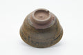 Tezumi — Japanese Matcha Bowl - Brown Green Mottled Drip-Glazed Chawan - 200ml — top-down view of the interior